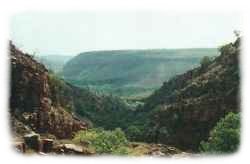 Looking down Cleanskin gorge. One of the many magnificent vistas you can experience at Kachana
